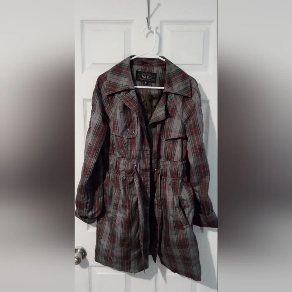Plaid Button-Up Jacket - Picture 1 of 3